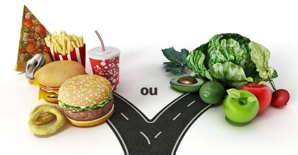 O que escolher: frutas ou fast-food?
